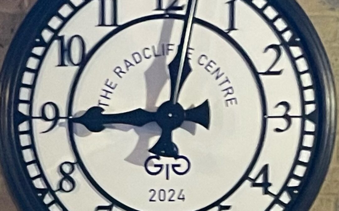 Clock unveiling at the Radcliffe Centre